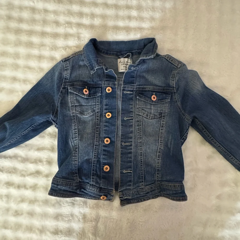 Denim Jacket with Plumeria Back Panel - Pua Vintage - Picture 3 of 4
